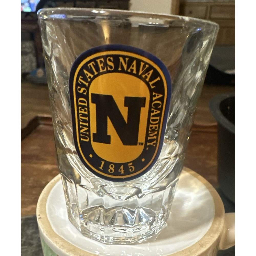 United States Naval Academy 1845 Shot Glass Military Decor
